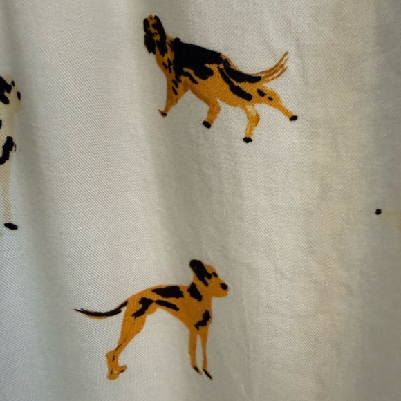 Anthropologie Maeve The Paz Mixed Print Button down Top Dogs - Picture 6 of 15